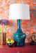 Nadia Lamp Without Shade, Green Lapis