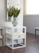 Newport 1-Drawer Side Table, White Pearl