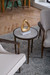 Nora Side Table, Antique Brass