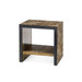 Odeon Side Table, Antique Brass and Dark Bronze
