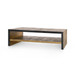 Odeon Coffee Table, Antique Brass and Dark Bronze