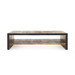 Odeon Coffee Table, Antique Brass and Dark Bronze