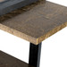 Odeon Low Shelf, Antique Brass and Dark Bronze