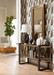 Odeon Low Shelf, Antique Brass and Dark Bronze