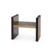 Odeon Bench/Side Table, Antique Brass and Dark Bronze