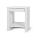 Odom 1-Drawer Side Table, White Pearl