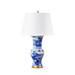 Pavillion Lamp Without Shade, Blue and White