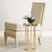 Prism Round Side Table, Gold Leaf
