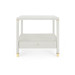 Pascal 1-Drawer Side Table, Silver Shimmer
