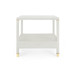 Pascal 1-Drawer Side Table, Silver Shimmer