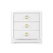Pavel 3-Drawer Side Table, Chiffon White