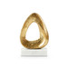 Alpha Statue, Gold Leaf and Carrara Marble
