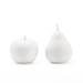 Apple & Pear Set of 2 Porcelains, Blanc de Chine