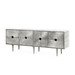 Randers 4-Drawer & 2-Door Cabinet, Nickel