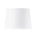 Shade 14-inch White Linen, with Nickel, White