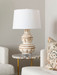 Shade 16-inch White Linen, with Nickel, White