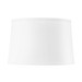 Shade 17-inch White Linen, with Nickel, White