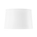 Shade 17-inch White Linen, with Nickel, White