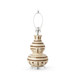 Shino Lamp Without Shade, Ivory and Brown