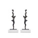 Spiral Small Statue Set of 2, Bronze