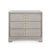 Stanford 3-Drawer Side Table, Taupe Gray
