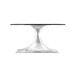 Stockholm Small Oval Table Base, Polished Nickel