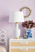 Thalia Lamp Without Shade, White Smoke