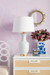 Thalia Lamp Without Shade, White Smoke