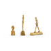 Three Forms Set of 3 Statues, Gold Leaf