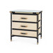 Toulon 3-Drawer Side Table, Black