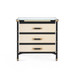 Toulon 3-Drawer Side Table, Black