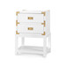 Tansu 2-Drawer Side Table, Gloss White