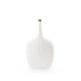 Vence Medium Vase, Blanc de Chine and Dark Amber