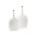 Vence Medium Vase, Blanc de Chine and Dark Amber
