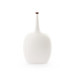 Vence Tall Vase, Blanc de Chine and Dark Amber