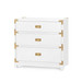 Victoria 3-Drawer Side Table, Gloss White