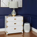 Victoria 3-Drawer Side Table, Gloss White