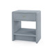 Benjamin Linen 1-Drawer Side Table, Winter Gray
