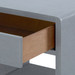 Benjamin Linen 1-Drawer Side Table, Winter Gray