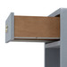 Benjamin Linen 1-Drawer Side Table, Winter Gray