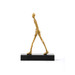 Walking Man Statue, Gold Leaf Walking Man Statue, Gold Leaf