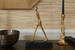 Walking Man Statue, Gold Leaf