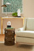 Zanzibar Stool/Side Table, Desert Brown