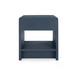 Benjamin Linen 1-Drawer Side Table, Blue Steel