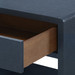 Benjamin Linen 1-Drawer Side Table, Blue Steel