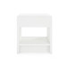 Benjamin Linen 1-Drawer Side Table, Chiffon White