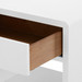 Benjamin Linen 1-Drawer Side Table, Chiffon White