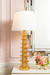 Brighton Lamp with Shade 16-inch White Linen, with Gold, Gold Leaf