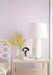 Cleo Lamp with Shade 17-inch White Linen, with Nickel, Off White Linen