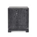 Berkeley 3-Drawer Side Table w/ Chrome Pulls, Charcoal Cerused Oak
